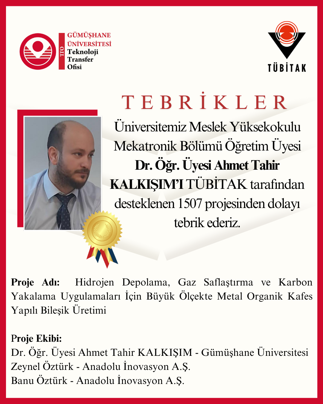 Dr. Öğr. Üyesi Ahmet Tahir KALKIŞIM